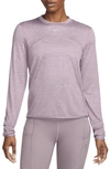 Nike Women's Dri-fit Swift Element Uv Crew-neck Running Top In Purple