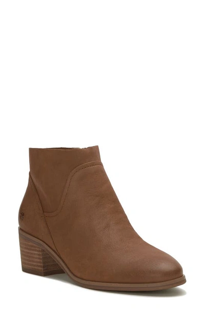 Lucky Brand Women's Claral Block-heel Ankle Booties In Pesca Leather