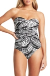 Sea Level Twist Bandeau One-piece Swimsuit In Black