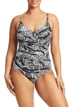 SEA LEVEL TWIST FRONT DD- & E-CUP UNDERWIRE ONE-PIECE SWIMSUIT