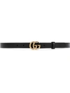 GUCCI DOUBLE G-BUCKLE LEATHER BELT,409417AP00T12132443