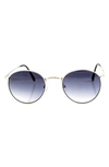 Aqs Roe 50mm Polarized Gradient Round Sunglasses In Blue