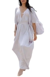 Saachi Tie Front Kaftan In Lilac