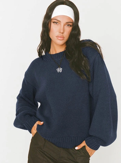 Princess Polly Harmony Sweater In Navy