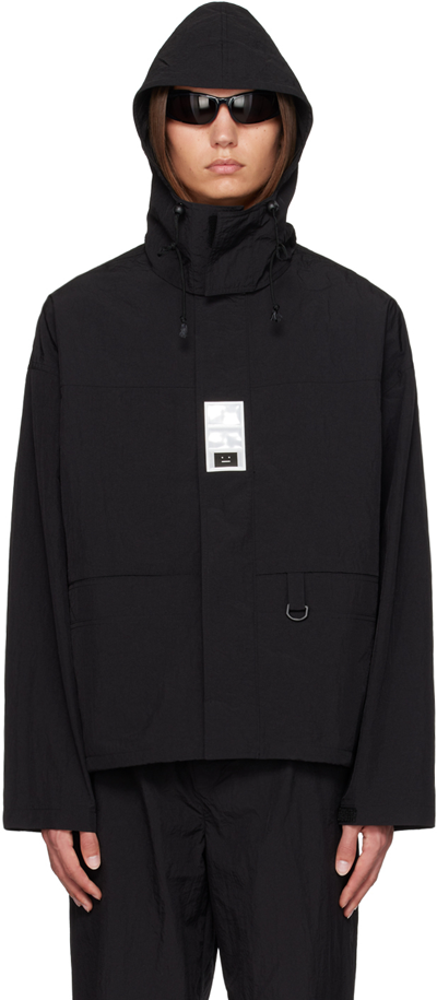 Acne Studios Nylon Hooded Jacket In Black | ModeSens