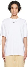 JEAN PAUL GAULTIER WHITE 'THE LACE-UP JPG' T-SHIRT