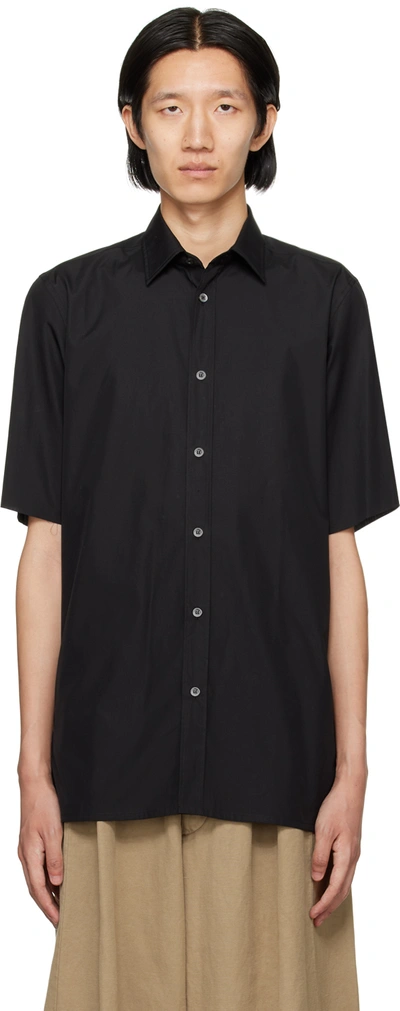 Maison Margiela Black Vented Shirt In 900 Black