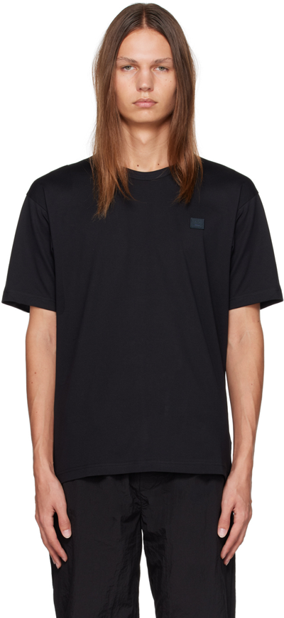 Acne Studios Black Patch T-shirt In 900 Black