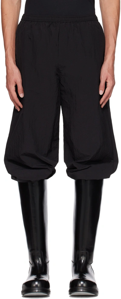 Acne Studios Black Regular Fit Trousers In 900 Black