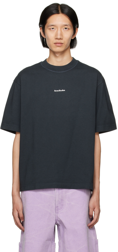 Acne Studios Black Printed T-shirt In 900 Black