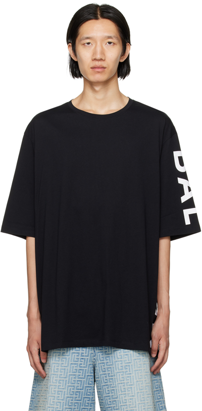 Balmain Oversized Logo T-shirt In Black,white