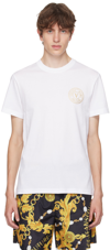 Versace Jeans Couture Emblem Logo T-shirt In White