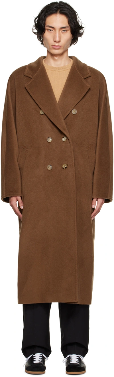 Max Mara Brown Madame Coat In 010 Caramel