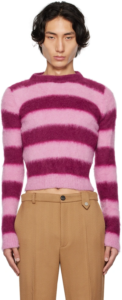Egonlab Pink & Burgundy Freddy Sweater In Pink/burgundy