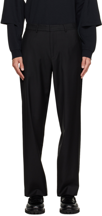 Wynn Hamlyn Black Straight Trousers