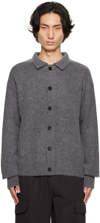 WYNN HAMLYN GRAY BUTTON CARDIGAN