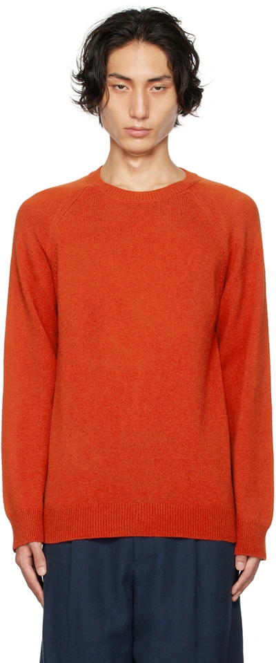 Apc Orange Elouan Sweater In Eaf Brick-red