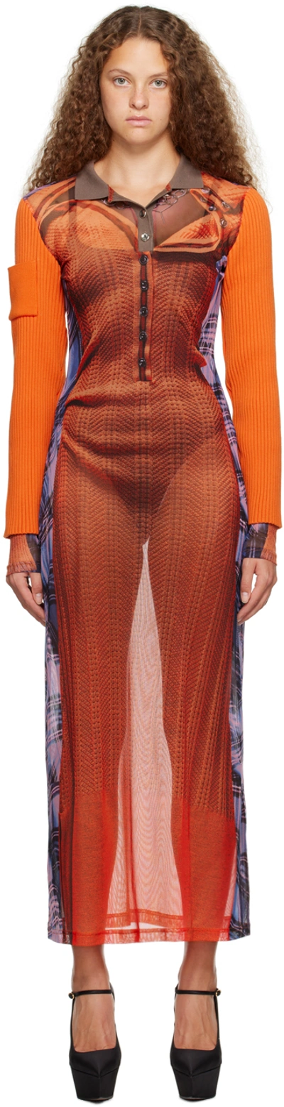 Y/project Orange Jean Paul Gaultier Edition Maxi Dress