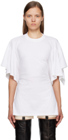 Mm6 Maison Margiela Open Back Cotton T-shirt In White