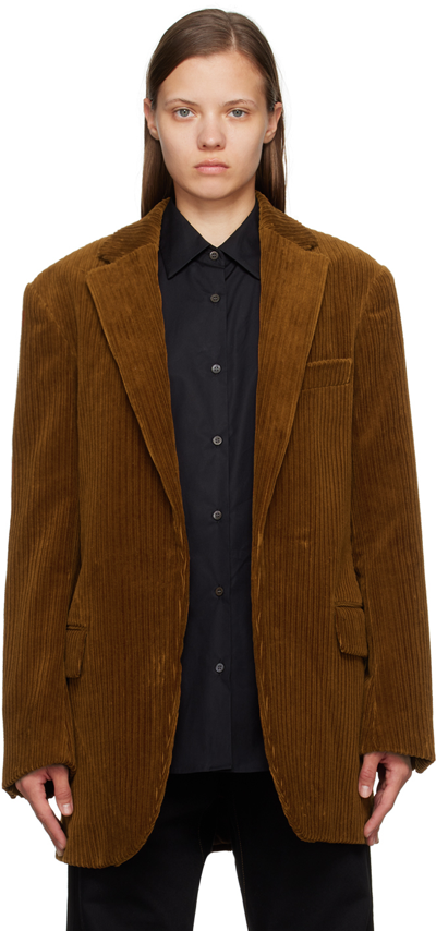 Dries Van Noten Brown Welt Pocket Blazer