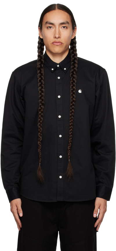 Carhartt Madison Long-sleeve Corduroy Shirt In Black