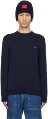 Hugo Navy Crewneck Sweater