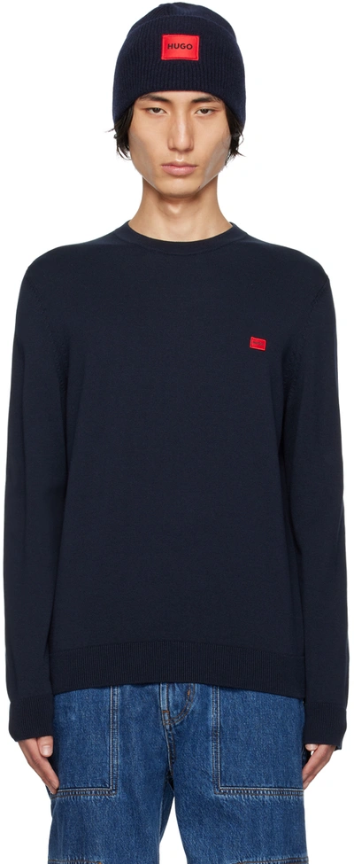 Hugo Navy Crewneck Jumper