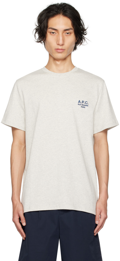 A.p.c. Off-white New Raymond T-shirt In Chalk