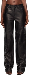 ALEXANDER WANG BLACK FLY LEATHER trousers