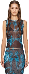 MIAOU BLUE DREW TANK TOP