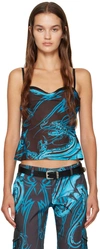 Miaou Blue Enzo Halter Vest In Blue
