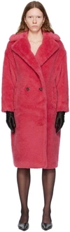 Max Mara Teddy Bear Icon Alpaca, Wool, And Silk Coat In 011 Raspberry