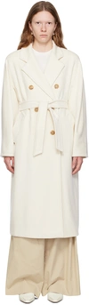 Max Mara Madame Double-breasted Wool And Cashmere-blend Coat In 021 White