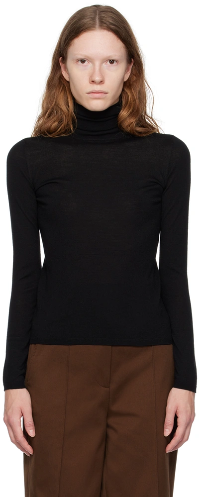 Max Mara Palos Turtleneck Sweater In Black