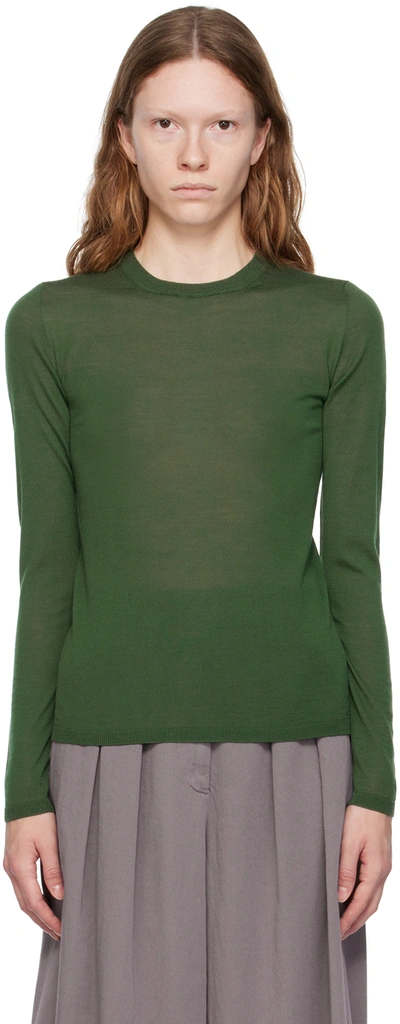 Max Mara Green Pesco Sweater In 007 Green