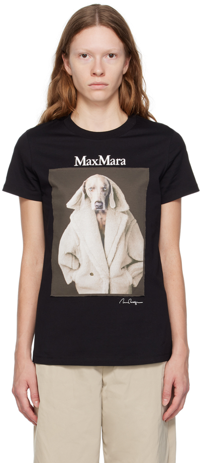Max Mara Valido Dog T-shirt In Black