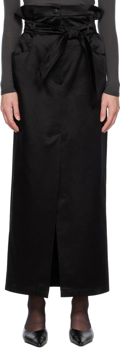 Max Mara Black Alcade Maxi Skirt In 002 Black