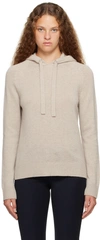 S Max Mara Taupe Virgola Hoodie In 001 Ecru