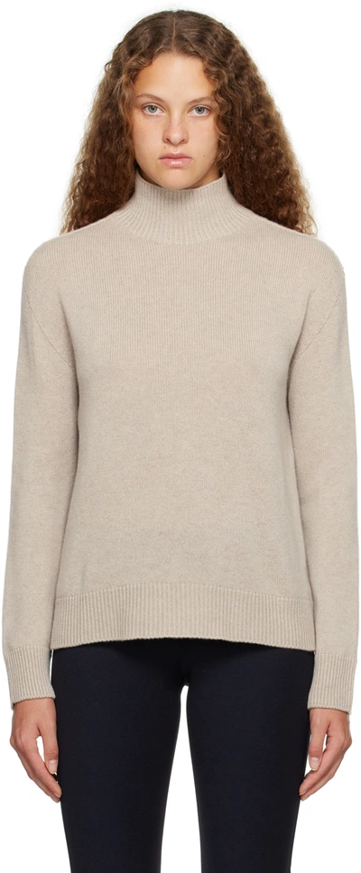 's Max Mara Taupe Tahiti Turtleneck In 001 Ecru