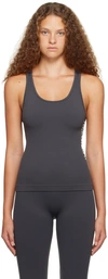 S Max Mara Gray Fortuna Tank Top In 007 Dark Grey