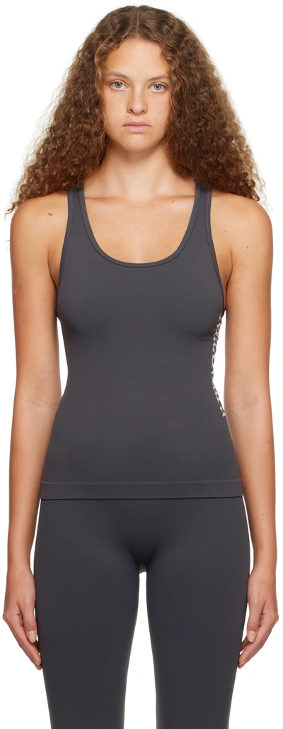 S Max Mara Gray Fortuna Tank Top In 007 Dark Grey