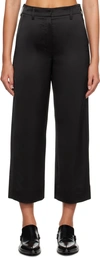 S Max Mara Womens Black Monza Wide-leg Mid-rise Satin Trousers In 006 Black