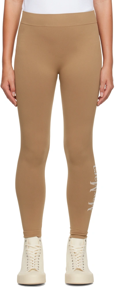 's Max Mara Basilea Leggings In Camel Poetry