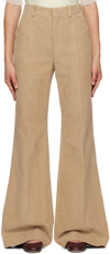 CHLOÉ BEIGE CREASED TROUSERS