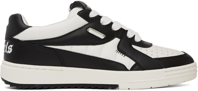 Palm Angels University Lace-up Leather Sneakers In White