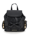 Monnalisa Kids'   Regenerated Leather Backpack In Black