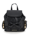 Monnalisa Regenerated Leather Backpack In Black