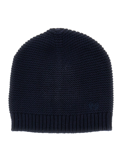 Monnalisa Kids'   Extra-fine Merino Wool Hat In Dark Blue
