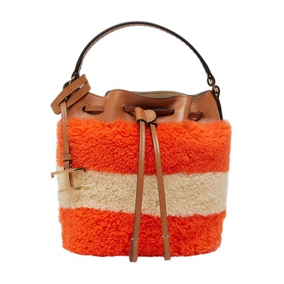 Tod's Mini Bucket Bag In Orange