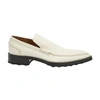 Jil Sander Pointed-toe Leather Loafers In Beige